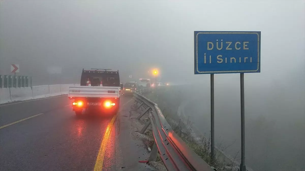 Bolu Dağı’nda Kaza: Ulaşım Tek Şeritten Sağlandı